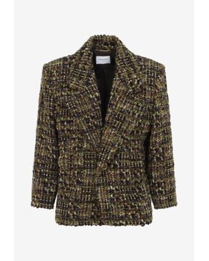 Saint Laurent Tweed Tailored Jacket - Multicolour