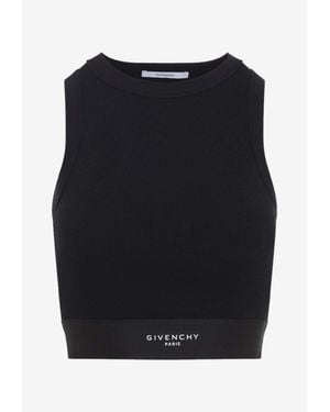 Givenchy Sleeveless Cropped Top - Blue