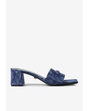 Versace 55 Barocco Medusa'95 Mules - Blue