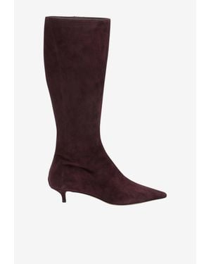 Jimmy Choo Amis 35 Knee-High Suede Boots - Brown