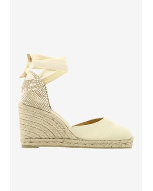 Castañer Carina 90 Wedge Espadrilles - Natural