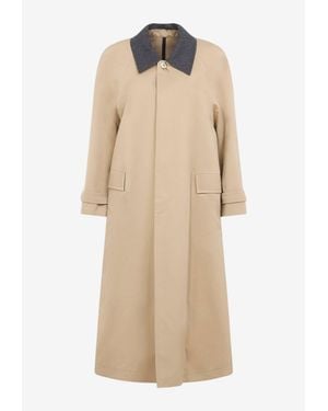 Carven Long Overcoat - Natural