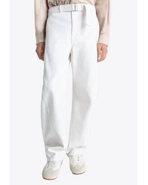 Lemaire Twisted Belted Pants - White