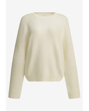 Lisa Yang Veira Cashmere Fine-Knit Sweater - White