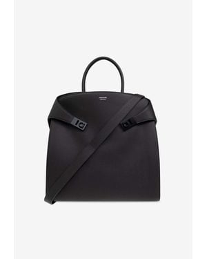 Ferragamo Hug Calfskin Tote Bag - Black
