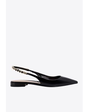 Gucci Signorina Leather Slingback Flats - White