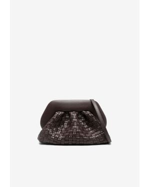 THEMOIRÈ Tia Micro Weaved Clutch Bag - White