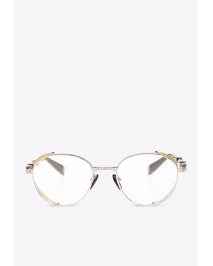 Balmain Brigade Round Optical Glasses - Natural