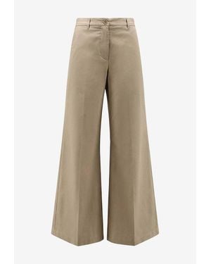 Aspesi Wide-Leg Casual Pants - Natural