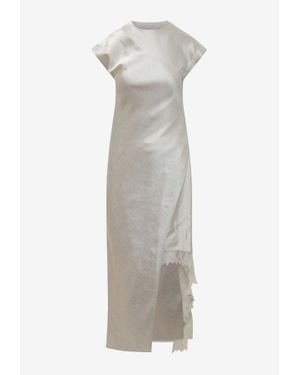 JW Anderson Lace-Trim Layered Maxi Dress - Grey
