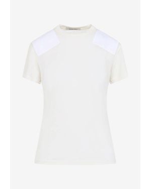 Phoebe Philo Patched Crewneck T-Shirt - White
