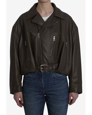 Loewe Nappa Leather Biker Jacket - Black