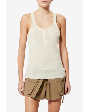 Isabel Marant Helma Ribbed Tank Top - White