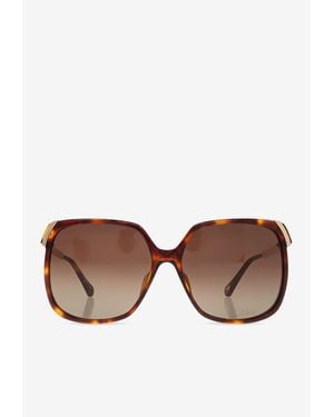 Chloé Aly Oversized Square Sunglasses - Brown