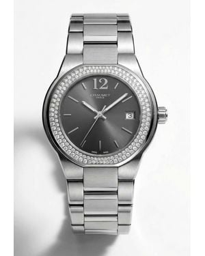 Chaumet Maris Stainless Steel 40Mm Watch With Diamond-Set Bezel - Grey