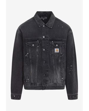 Carhartt Helston Painters Faded Denim Jacket - Black