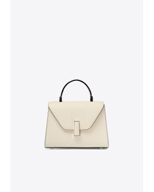 Valextra Micro Iside Leather Crossbody Bag - White