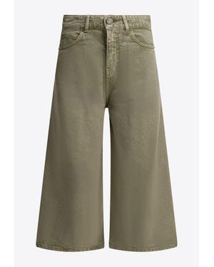 Pinko Denim Bermuda Shorts - Green