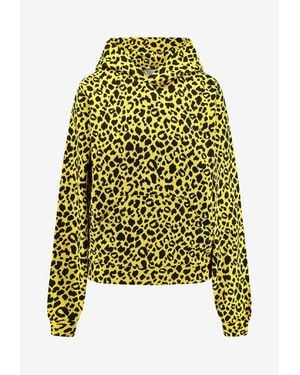 Coperni Leopard Print Hooded Sweatshirt - Green