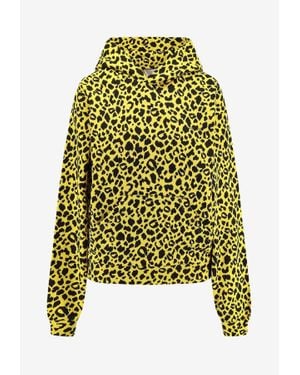 Coperni Leopard Print Hooded Sweatshirt - Green