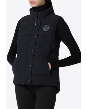 Canada Goose Logo-Patch Padded Down Vest - Black