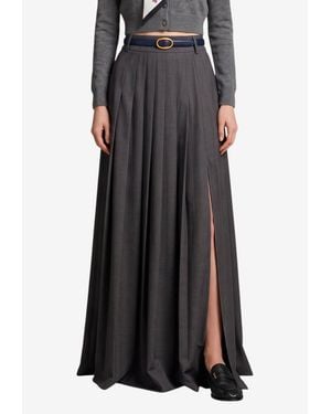 SUTTON NEW YORK Maxi Pleated Skirt - Black