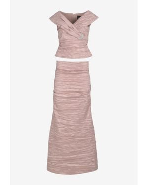 Alex Evenings Ruched Top And Skirt Co-Ord Set - Pink