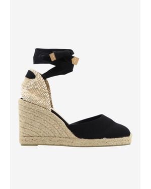 Castañer Carina 90 Wedge Espadrilles - Black