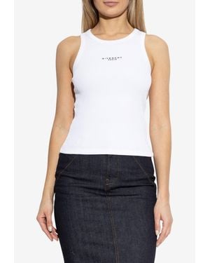 Givenchy Embroidered Logo Tank Top - White