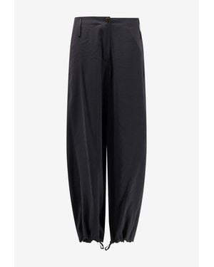 Alysi Wide-Leg Drawstring Pants - Blue