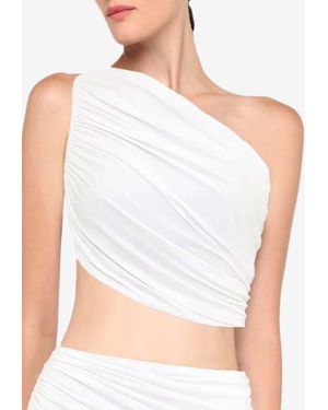 Norma Kamali Diana One-Shoulder Bikini Top - White