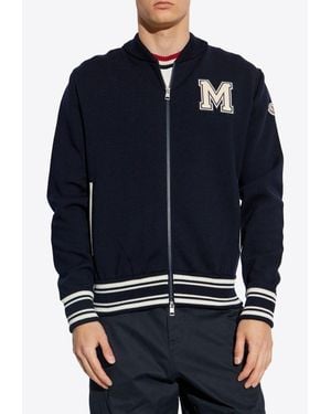Moncler M Patch Bomber Jacket - Blue