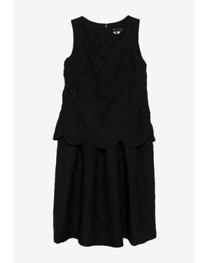 COMME DES GARÇONS PLAY Jacquard Midi Dress - Black