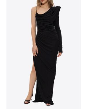 Balmain Appliqué Embellished Maxi Dress - Black