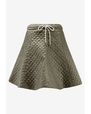 Moncler Quilted Nylon Padded Mini Skirt - Green