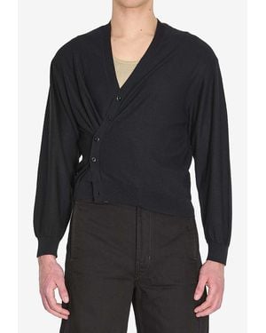 Lemaire Relaxed Twisted Cardigan - Black