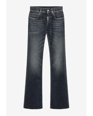 Balenciaga Logo Patch Bootcut Jeans - Blue
