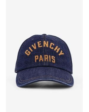 Givenchy Logo Denim Baseball Cap - Blue