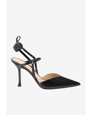 Fendi Very Colibrì 95 Patent Leather Slingback Pumps - White