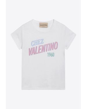 Valentino Chez Logo 1960 Print T-Shirt - White