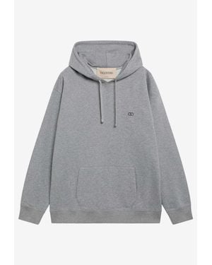 Valentino Vlogo Hooded Sweatshirt - Gray