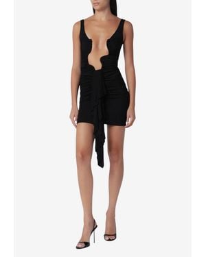 Christopher Esber Salacia Draped Mini Dress - Black