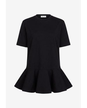 Alaïa Crinoline Peplum T-Shirt - Black