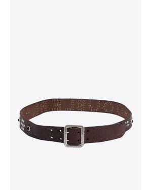 Ralph Lauren Buckled Leather Belt - White