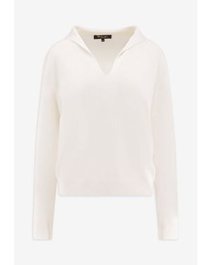 Loro Piana Siena V-Neck Silk Sweater - White