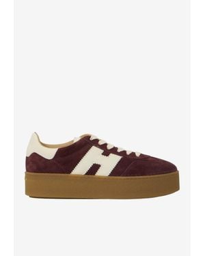 Hogan Cool Suede Low-Top Sneakers - Brown