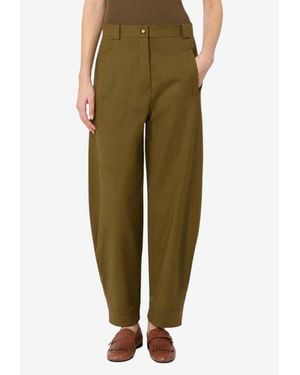 Max Mara Adorni Wide-Leg Pants - Green