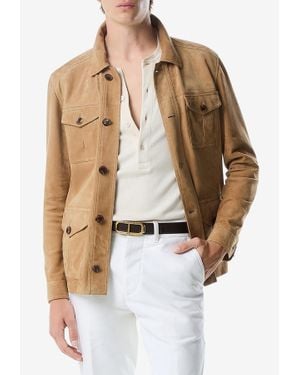 TOM FORD BUTTER SUEDE MOTO JACKET