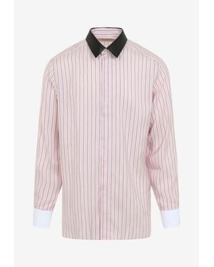 Tom Ford Long-Sleeved Striped Buttoned Shirt - Pink