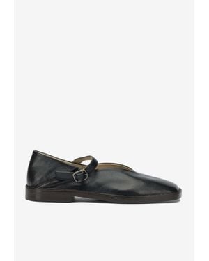 Lemaire Leather Ballet Flats - Black